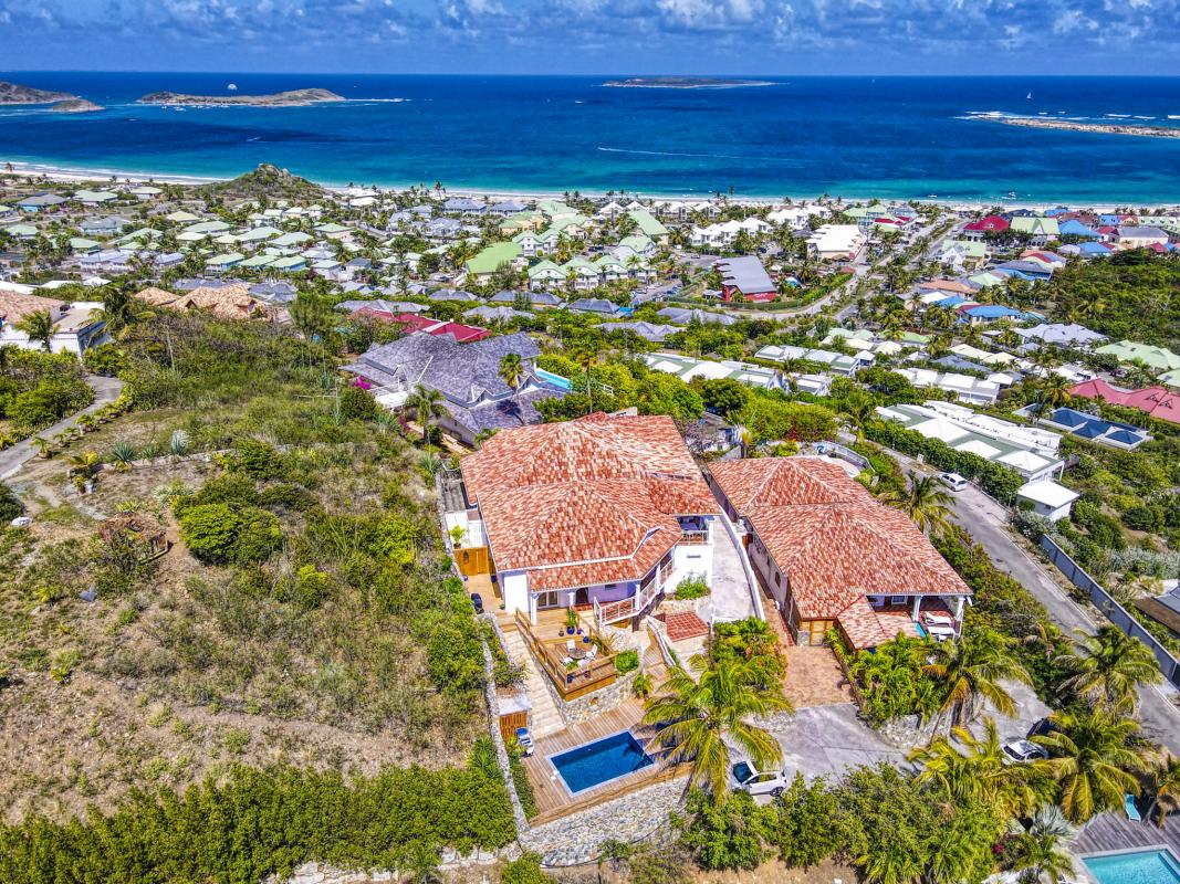 Location villa 6 personnes Orient Bay Saint Martin-vue hauteur-23